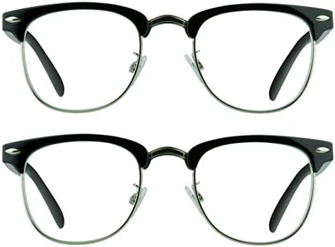 ProSport Очила В Рогова Рамка Реколта Класически Полуободковые Мъжки Женски 2 Двойки от Комбинираната