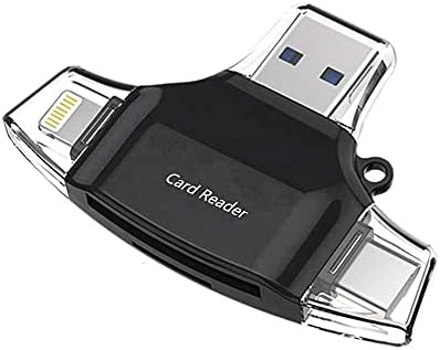 Смарт притурка на BoxWave, който е съвместим с Dell Latitude 5431 - четец за SD-карти AllReader, четец за карти microSD, SD, Compact USB за Dell Latitude 5431 - Черно jet black