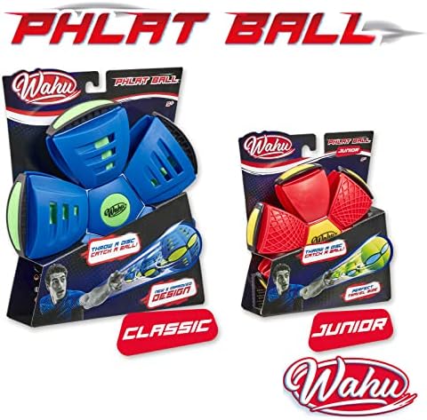 WAHU Phlat Ball Младши Зелен - Хвърли Диск, Сграбчи топката! - Летяща играчка с временно Забавяне на Трансформация
