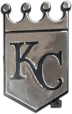 Автомобилна Емблема На Kansas City Рояли Molded Стикер Сребрист Хромированного Цвят С Релефна Бейсбольным Топката