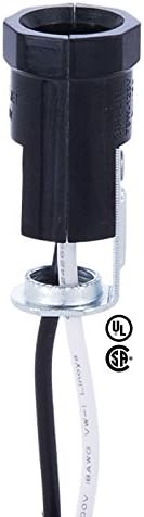 Изход за sconces свещ B&P Lamp® Pigtail E12 с зазубриной 1/8 Инча и 12-инчови кабелни изводи