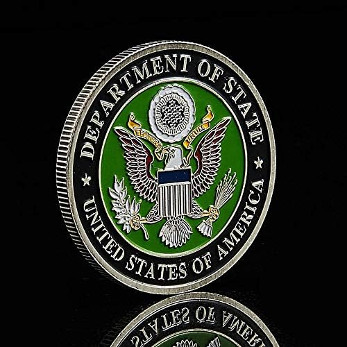 Монета на повикване САЩ Метален Череп Зелен Взема Цветни Държавния департамент на Свободен Орел Свобода в Бога,