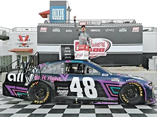 Собствениците на Alex Bowman Richmond 2021 ще се възползват ОТ 400 NASCAR с автограф 8x10 Photo COA 2 - Снимки