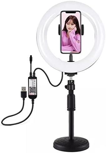 WXBDD 7,9-Инчов Извита Повърхност RGBW Околовръстен Лампа Фотолампа С Регулируема Яркост Дистанционно Управление с Притежателя на Телефона Selfie Video Fill Light Set