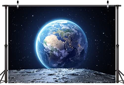 LYWYGG 7X5FT Вселената Фон на космоса Земната Повърхност Снимки Декори Планета Звезди Следи от Деца Астронавт Парти