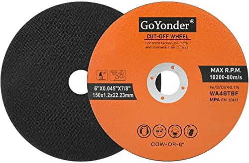 GoYonder 6-Инчов Отрязващи дискове 6 x 0,045x 7/8 Режещи дискове за Штамповочных Машини Режещи дискове 50 бр.