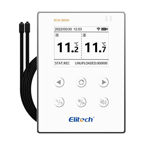 Безжични цифрови данни дървар Elitech, Отдалечен Мониторинг на температурата в реално време, Облачное за съхранение на данни, връзка по Wi-Fi, Двойна, Външен датчик за те?
