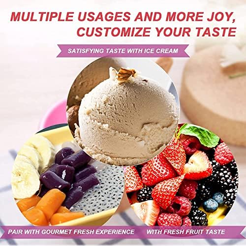 Мультяшная купа за сладолед карамел цвят с лъжица - купи за сладолед за деца, набор от сладки десертни мисок
