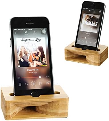 Дървена Поставка за мобилен телефон, Държач за мобилен телефон Coopsion, Wooden Усилвател на звука за iPhone 7 7Plus 6