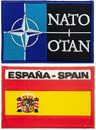 Полева яке A-ONE с нашивкой на морската пехота на НАТО + Нашивка с флага на Испания от гореща кожа, Реколта нашивка, Нашивка