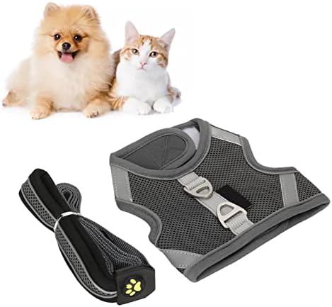 Колан и Каишка PENO Cat Vest, Дишащи Котешки каишки в комплект, Мека, Безопасна за използване при обучение на ходене