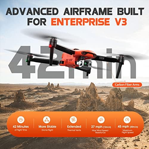 Autel Robotics EVO II Dual 640T Enterprise V3, новост 2023 г., Тепловизионный сензор 640 * 512 30 Hz и 8 RYYB CMOS-сензор,