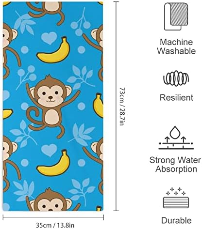 Кърпи за ръце от Микрофибър с Маймуни и Банани, Супер Впитывающее Кърпа, Бързосъхнеща Гъба
