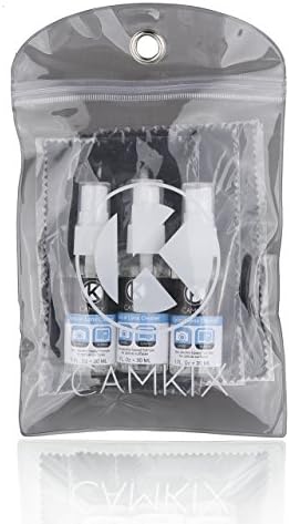 Комплект за почистване на лещи и на екрана Camkix - 3 спрей за почистване, с 3 кърпи от микрофибър - идеален за почистване на обектива на огледално-рефлексен фотоапарат и