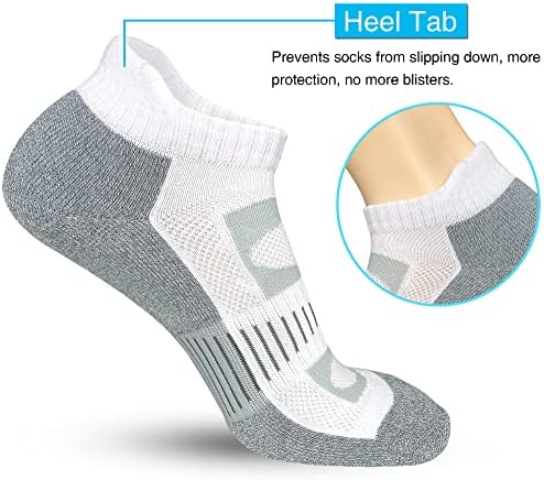 Спортни чорапи APTYID за жени с допълнителна възглавница, на щиколотке и пяточным езикът за спорт, джогинг, физически упражнения,