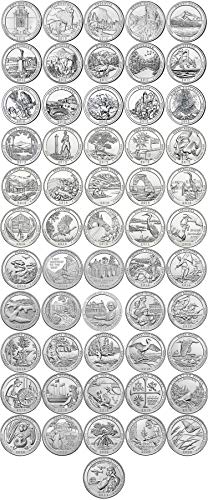 Блокове на националните паркове 2010 P - 2021 P BU - Комплект от 56 монети, Без да се прибягва