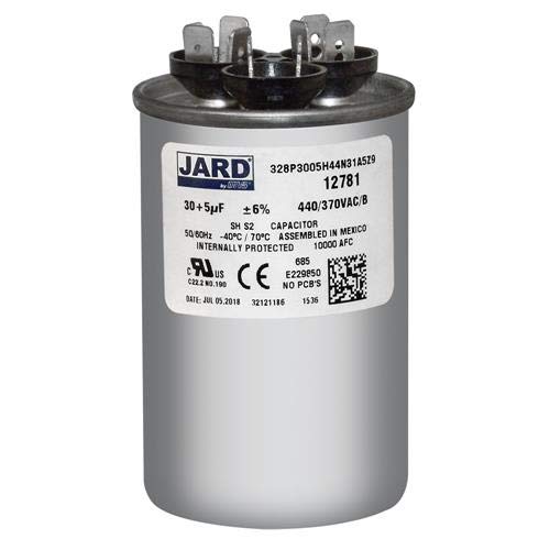 Jard 12781-30 + 5 icf MFD x 440 v ac Заменя Двоен кръг кондензатор Genteq C4305R / 97F9981
