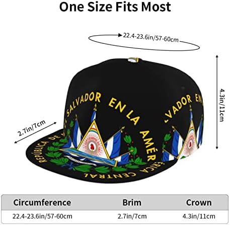 Герб Салвадор Унисекс 3D Принт Класическата бейзболна шапка възстановяване на предишното положение с Плосък