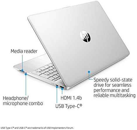 Лаптоп HP с 15-инчов сензорен екран, процесор AMD Athlon Gold 3150U, 4 GB ram, 128 GB SSD-диск, Windows 10 Home в режим S (15-ef1010nr,