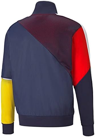 PUMA Мъжки T7 2020 Модни и Ежедневни Спортни Връхни Облекла с цип за лека атлетика/Филда, Дишащи - Син