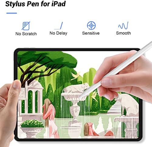 iPad Pencil 2-ро поколение, stylus pen за Apple iPad (2018 и по-нови версии) с товаро дланта на ръката си, магнитна, чрез адсорбция, съвместима с iPad 7/8-то поколение, Pro 11/12,9 инча, Air 3-4-то по