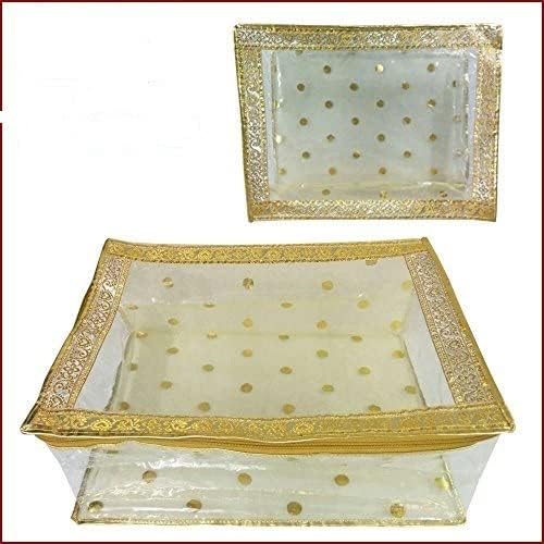 5 опаковки / калъф за сари-Сари/Лехенга-Калъфи-Опаковане-Складиране, тъкан от една страна бистра (5)