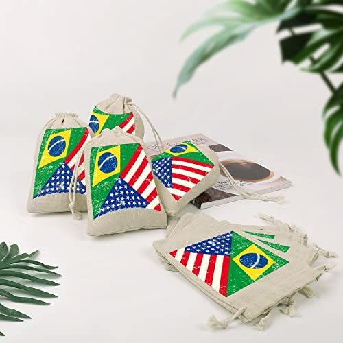 Завязки за американския и бразилския Знамена, Чанти За Съхранение, Подаръчни Опаковки За шоколадови Бонбони, Множество
