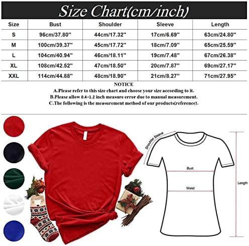 Тениски с дълъг ръкав за жени, дамски тениски 2023, тениски с къс ръкав и кръгло деколте, коледни блузи, ежедневни