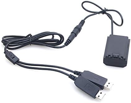 Кабел захранване dc Fotga Адаптер за два USB конектори Power Bank към Декодируемому Фиктивному Батерията NP-FZ100 за фотоапарат