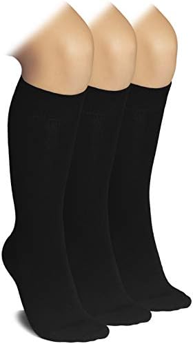Бамбукови чорапи Hugh Ugoli до коляното за момичета, Момчета и деца, Обикновена Дълги Чорапи за училищна униформа