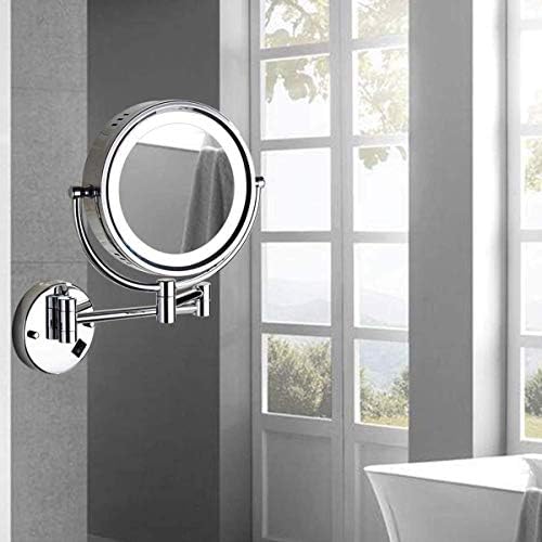 LIANXIAO - Монтиране на Тоалетен огледало за грим с 5-кратно увеличение, завъртане на 360 ° и выдвижное, за