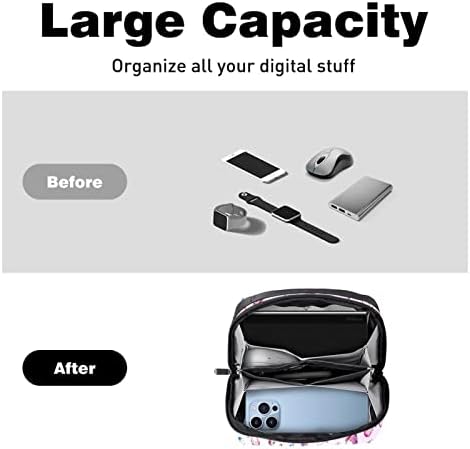 Преносим Електронен Органайзер за Чанти, Чанта за съхранение на кабела Watercolorbutterfly, Твърди Дискове, USB,