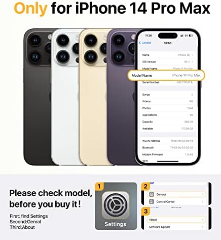 Калъф andobil за iPhone 14 Pro Max с невиждани стойка [Съвместим с Magsafe] [Военна защита от падане] Противоударная поставка Тънък Прозрачен матиран калъф за iPhone 14 Pro Max 6,7 инча - Ли?