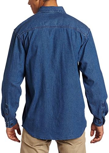 Мъжки Дънкови риза Премиум-клас Key Apparel с дълъг ръкав