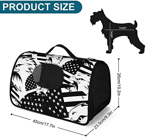 Американският Флаг на САЩ Орел Переноска За Домашни Любимци Puppy Малка Чанта За Носене Чанта за Пътуване На Открито Пазаруване