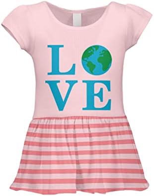 Рокля в рубчик Love Earth - Save The Planet за Бебета/малки Деца