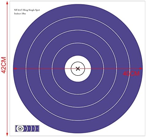 Cosmos 12 бр Мишената за стрелба с лък Хартиени 40 см. Стандартна Мишена за стрелба с лък, Съвместими с NFAA, 5 Пръстените, едно