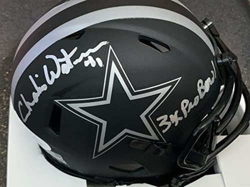 Мини-Каска Charlie Waters Далас Каубойс 3 X Pro Bowl Eclipse с Автограф от Jsa - Мини-Каски NFL С автограф