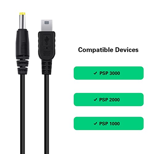Mcbazel 2 комплекта кабел за зареждане на PSP, лаптоп USB-кабел за зареждане 2 в 1 кабел за пренос на данни, съвместим със