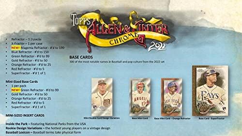 Хромирани бейзболна кутия за хоби Topps Allen & Ginter 2022 (18 x / 4 карти)