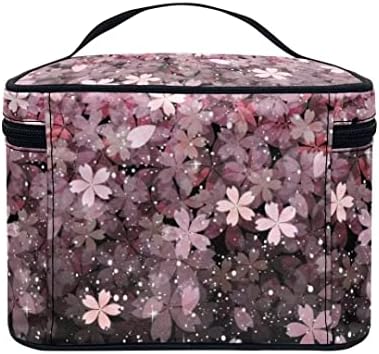 PZZ ПЛАЖНАТА Косметичка Cherry Blossom, Японската Чанта Sakura, Голяма Здрава Пътна Чанта, Дамски Голям Здрав Калъф-Органайзер