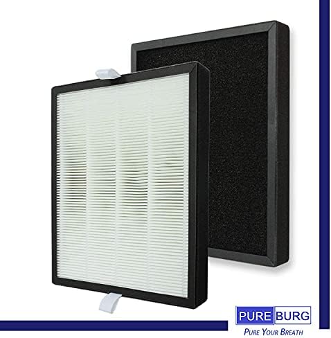 PUREBURG 2 комплекта Сменяеми високоефективни HEPA-филтър 3 в 1, съвместими с воздухоочистителем PARTU BS-10