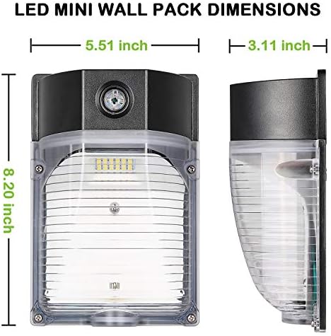 hykolity 30 Watt led монтиран на стената лампа с фотоэлементом, 3450ЛМ 5000 ДО Дневна светлина от здрач до зори, led лампа