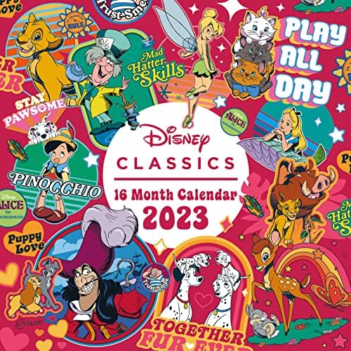 Календар на Disney Classics към 2023 година - Планер на месец за гледане на 30 см x 30 см - Официален продукт