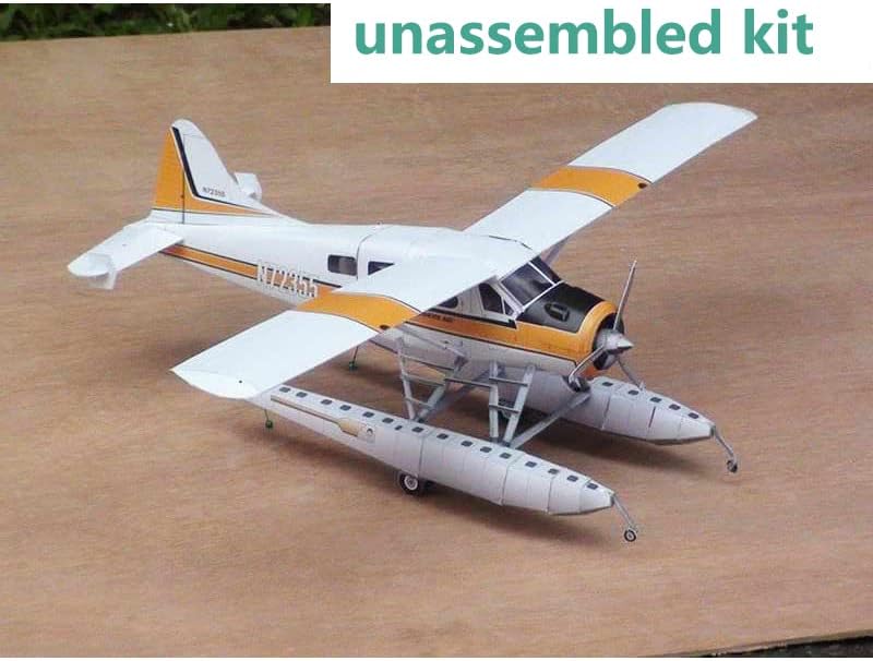 TECKEEN 1/32 Мащаб CAN DHC-2 Плаващ гидросамолет Beaver 3D Модел Книжен Модел Монолитен под Налягане модел самолет за събиране