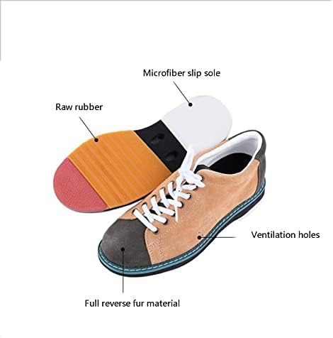 Мъжки маратонки за боулинг SMZGLANG - Професионални обувки за боулинг от микрофибър, Удобни дишащи обувки със защита от кожа,