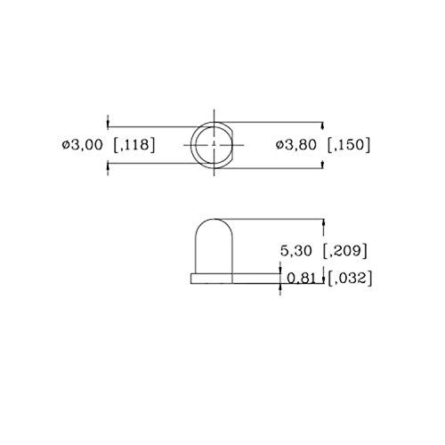 3 мм 12 В Предварително свързан мигащ син светодиод - Ултра ярък (опаковка от 20 броя)
