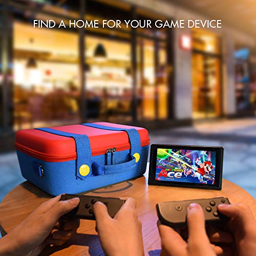 Калъф XCSOURCE за носене на Nintendo Switch OLED, Приятен и Луксозен, Защитна чанта в твърда обвивка за пренасяне