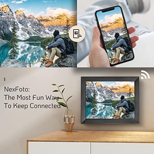 NexFoto 32 GB Големият 15-инчов Дигитална рамка за снимки, Дигитална рамка за снимки Wi-Fi, Монтируемая на стената, моментално