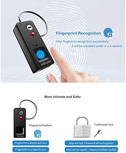 Дебели Бесключевые Интелигентни Врати катинари с отпечатък от палеца, Биометрични USB Акумулаторна TSA Заключване, умен